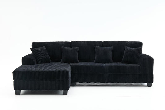 Upgraded Corduroy Fabric Sectional Sofa – Extra Large 286cm