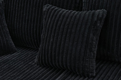 Upgraded Corduroy Fabric Sectional Sofa – Extra Large 286cm